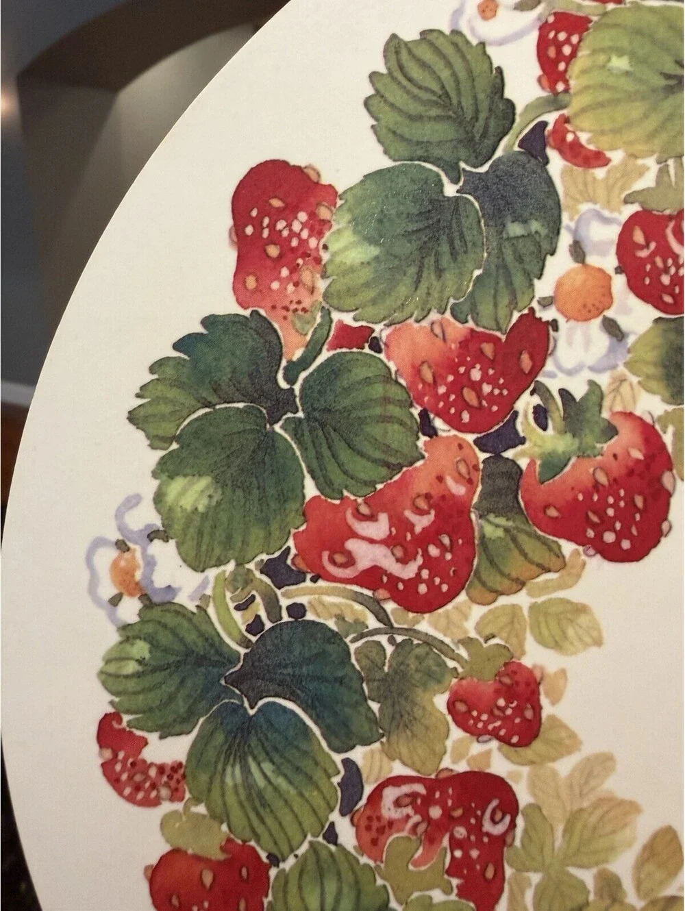 Vintage Charmaine Williamson Strawberry Cutting Board 14” Rare Made In Britain